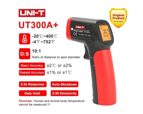 Термометр инфракрасный пирометр UNI-T -20С +400С UT300A+