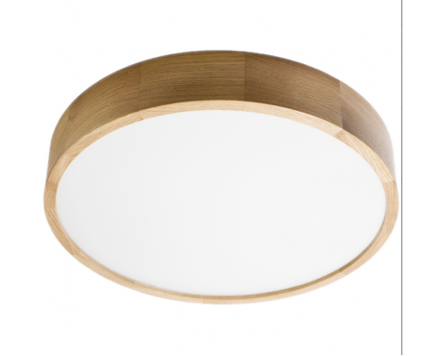 Plafoniera OVO 4xE27, 4x24W, stejar, difuzor din sticlă mată, IP20, Ø 475 AD-PL-6293OE27SM