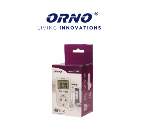 Розетка со счетчиком тока/энергии (ваттметр) ORNO WAT-419(GS)