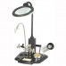 Держатель для пайки с третьей рукой, лупа, подсветка 87-0129