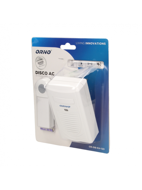 Звонок беспроводной DISCO AC 80m 230V+ baterii OR-DB-KH-123