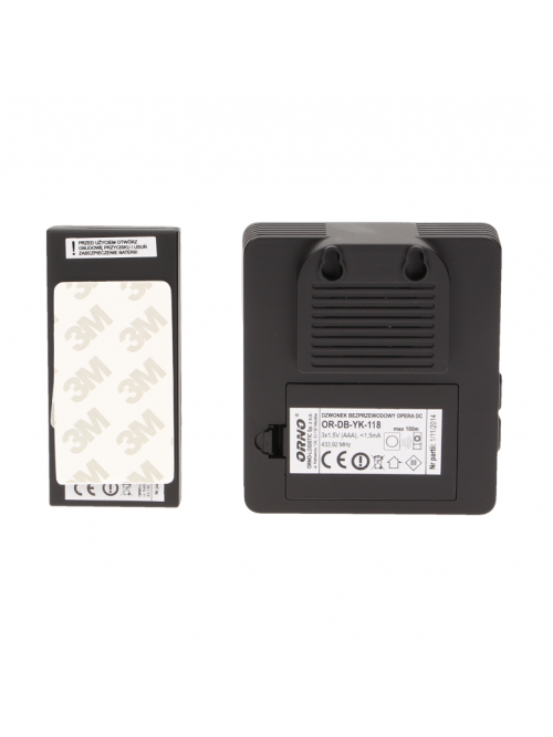 Звонок беспроводной OPERA DC 100m 36 melod IP44/20 baterii OR-DB-YK-118