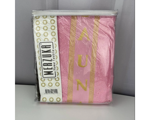 Махровый комплект для сауны и бани женский Merzuka, розовый