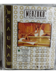 Махровый комплект для сауны и бани женский Merzuka, оливковый