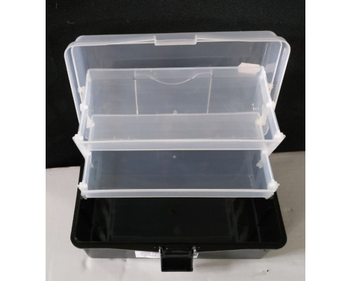 Ящик для инструментов, органайзер чёрный 225х130х115мм