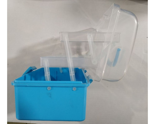 Ящик для инструментов, органайзер синий 225х130х115мм