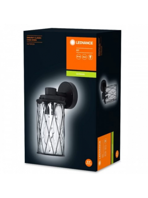 ENDURA CLASSIC Cage Down E27 BK 3 4058075206441