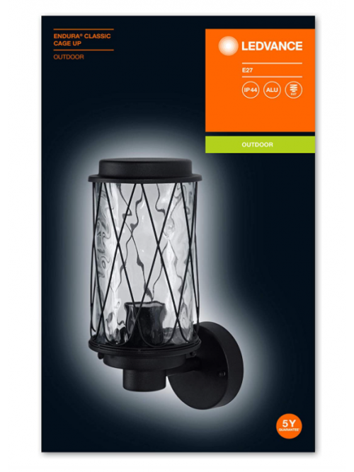 ENDURA CLASSIC Cage Up E27 BK 3 4058075206403