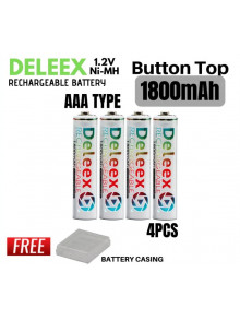 Аккумулятор Deleex AAA 1.2v 1800mAh Ni-Mh 4шт. 340328