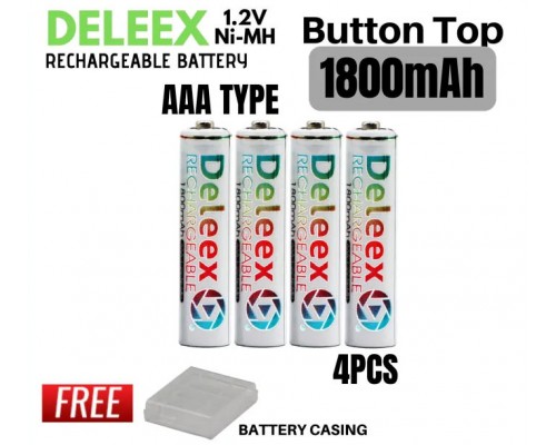 Аккумулятор Deleex AAA 1.2v 1800mAh Ni-Mh 4шт. 340328