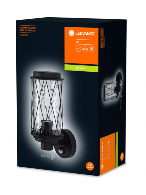 ENDURA CLASSIC Cage Up Sensor E27 BK 3 4058075206427