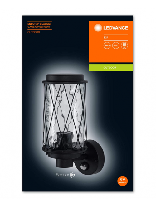 ENDURA CLASSIC Cage Up Sensor E27 BK 3 4058075206427