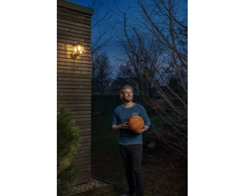 ENDURA CLASSIC Trad Alu Up Sensor E27 BK 3 4058075206304