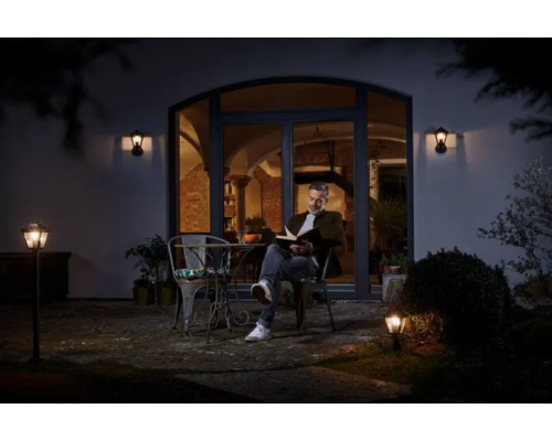 ENDURA CLASSIC Trad Alu Up Sensor E27 BK 3 4058075206304