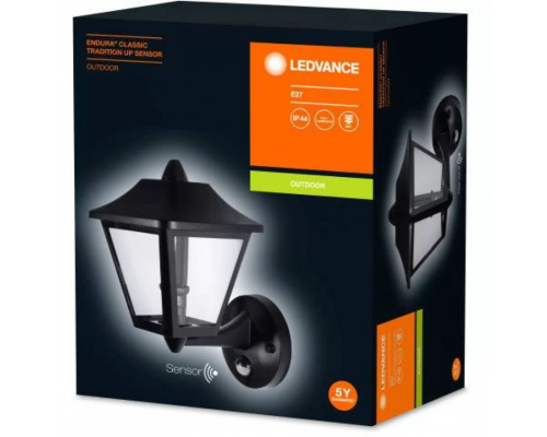 ENDURA CLASSIC Trad Alu Up Sensor E27 BK 3 4058075206304