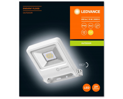 ENDURA FLOOD 10 W 3000 K WT 4058075239616