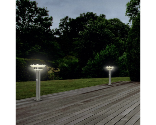 ENDURA STYLE Solar Sensor Post Double Circle 40CM 6W ST 4058075392700