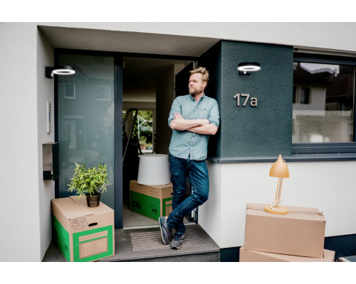 ENDURA STYLE Solar Sensor Wall Circle 6W BK 4058075392762