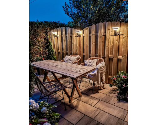 ENDURA STYLE Solar Sensor Wall Double Circle 6W BK 4058075392724