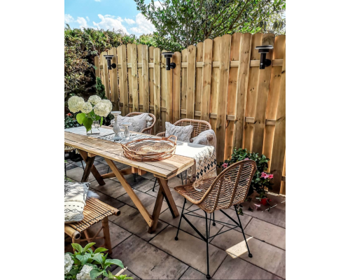 ENDURA STYLE Solar Sensor Wall Double Circle 6W BK 4058075392724