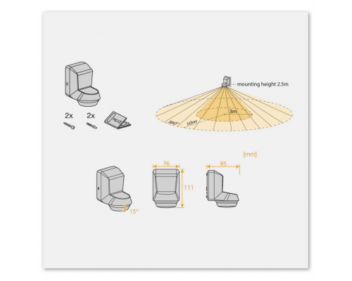 SENSOR WALL 360DEG IP55 DG 4058075244832