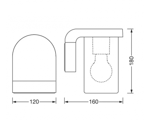 Настенный светильник ENDURA CLASSIC CASCADE WALL E27 AMB