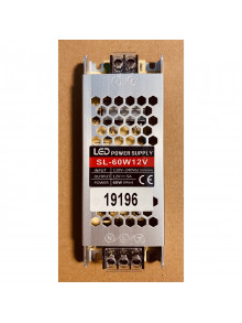 БЛОК ПИТАНИЯ 12V 5A 60W, ОТКРЫТЫЙ, SLIM (УЗКОЙ И ПЛОСКОЙ ФОРМЫ). ТРАНСФОРМАТОР 220В-12В, 60 ВАТТ. POWER SUPPLY 12V