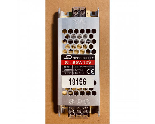 ALIMENTARE 12V 5A 60W, DESCHIS, SLIM (ÎSTRĂMȚ ȘI PLAT). TRANSFORMATOR 220V-12V, 60 WATT. ALIMENTARE 12V
