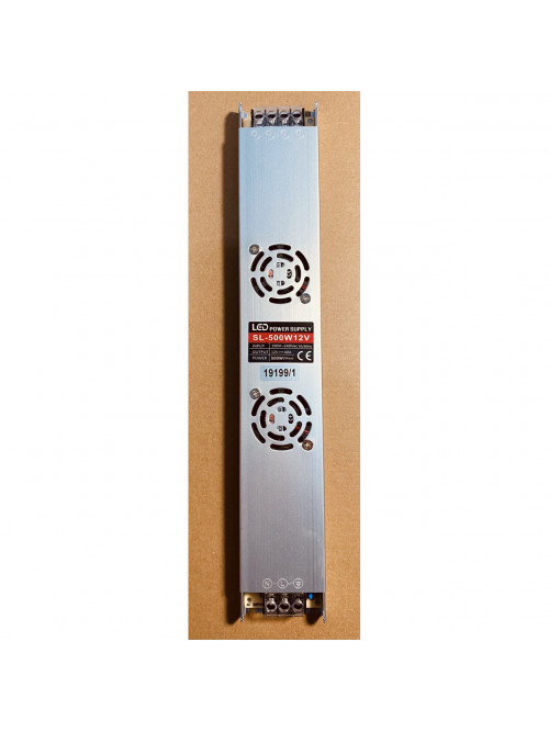 БЛОК ПИТАНИЯ 12V 40A 500W, ОТКРЫТЫЙ, SLIM (УЗКОЙ И ПЛОСКОЙ ФОРМЫ). ТРАНСФОРМАТОР 220В-12В, 500 ВАТТ. 