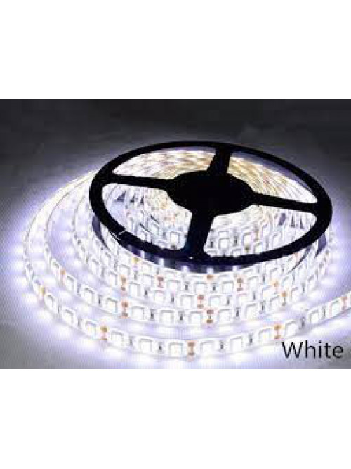 Светодиодная лента 60 led/m 6500K 5м 12w/m 5050 IP44 12V в силиконе белый