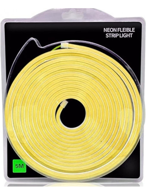 Неоновая светодиодная лента Жёлтого цвета 5 метров Neon Flexible Strip Light