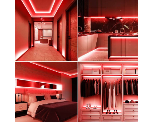 Светодиодная лента SMD 2835 120 диодов на метр IP20 красная