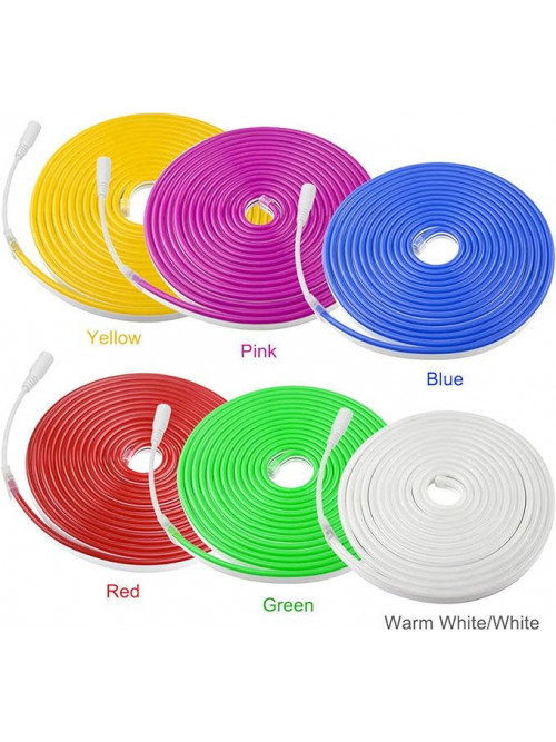 Неоновая светодиодная лента Синего цвета 5 метров Neon Flexible Strip Light