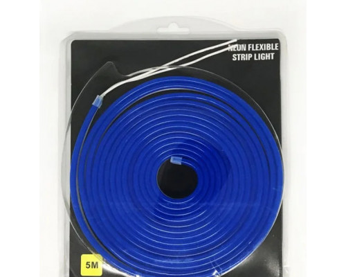 Неоновая светодиодная лента Синего цвета 5 метров Neon Flexible Strip Light