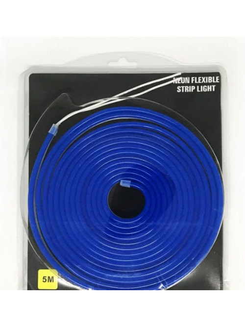 Неоновая светодиодная лента Синего цвета 5 метров Neon Flexible Strip Light