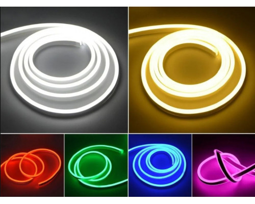 Неоновая светодиодная лента Синего цвета 5 метров Neon Flexible Strip Light