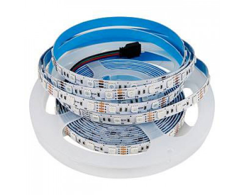 Лента RGB с возможностью регулировки цвета 14,4W/м без комплектующих 60LED/м IP20 ( 5 метров)