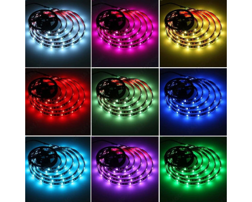 Лента RGB с возможностью регулировки цвета 14,4W/м без комплектующих 60LED/м IP20 ( 5 метров)