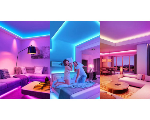 Лента RGB с возможностью регулировки цвета 14,4W/м без комплектующих 60LED/м IP20 ( 5 метров)