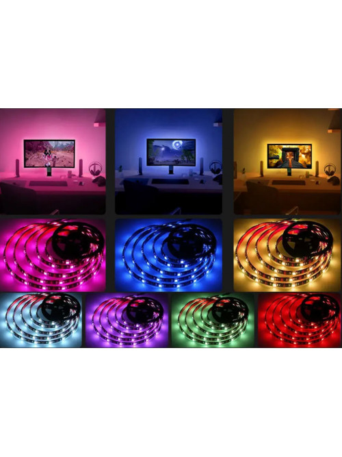 Лента RGB с возможностью регулировки цвета 14,4W/м без комплектующих 60LED/м IP20 ( 5 метров)