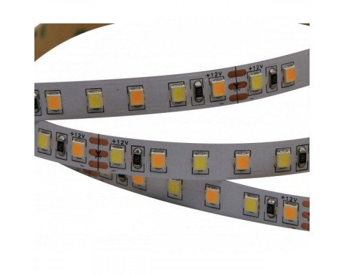 Светодиодная лента 2835/180 W+WW (2700K/6500K) IP20 12V 8W/m, 5м