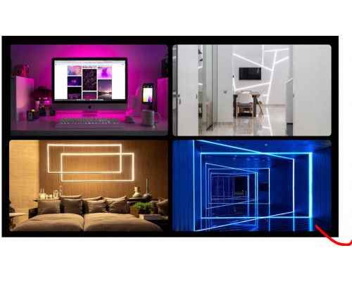 Светодиодная лента COB, белая, 6000K, DC12V, 5 м, 320 светодиодов/м