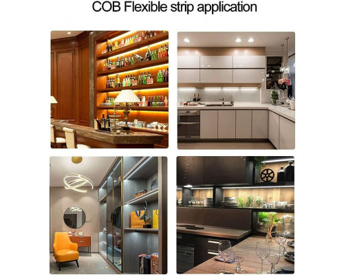 Светодиодная лента COB, белая, 6000K, DC12V, 5 м, 320 светодиодов/м