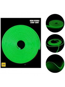 Неоновая светодиодная лента Зелёного цвета 5 метров Neon Flexible Strip Light