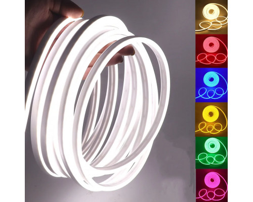 Неоновая светодиодная лента Зелёного цвета 5 метров Neon Flexible Strip Light