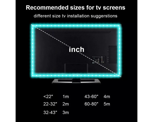 Светодиодная лента RGB 5050 с пультом, 5 м, 5 Вольт, USB, Bluetooth IP65