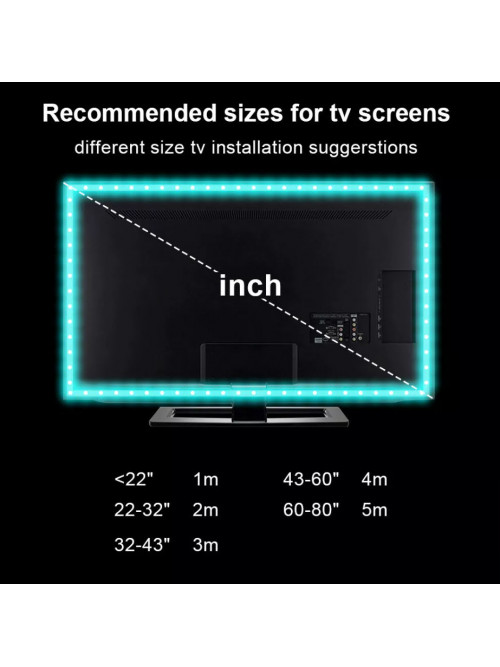 Светодиодная лента RGB 5050 с пультом, 5 м, 5 Вольт, USB, Bluetooth IP65