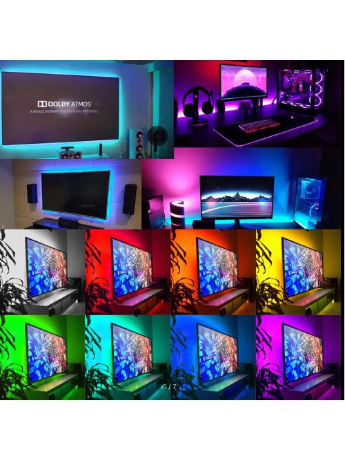 Светодиодная лента RGB 5050 с пультом, 5 м, 5 Вольт, USB, Bluetooth IP65