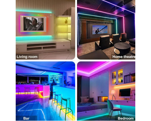 Светодиодная лента RGB 5050 с пультом, 5 м, 5 Вольт, USB, Bluetooth IP65