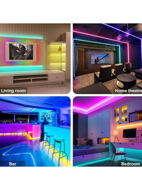 Светодиодная лента RGB 5050 с пультом, 5 м, 5 Вольт, USB, Bluetooth IP65